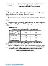 Đề thi khảo sát chất lượng học sinh giỏi lần 3 môn Địa lý Lớp 9 - Năm học 2016-2017 - Phòng GD & ĐT Vĩnh Tường (Có đáp án)
